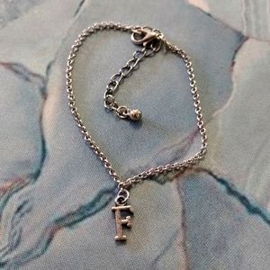 F Initial Bracelet